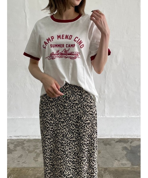 DAIS-Y（デイジー）の「イラストプリントリンガーTシャツ（Tシャツ/カットソー・レディース・ホワイト/ネイビー/グレー・FREE）」の15枚目の写真