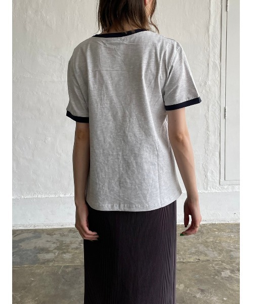 DAIS-Y（デイジー）の「イラストプリントリンガーTシャツ（Tシャツ/カットソー・レディース・ホワイト/ネイビー/グレー・FREE）」の20枚目の写真