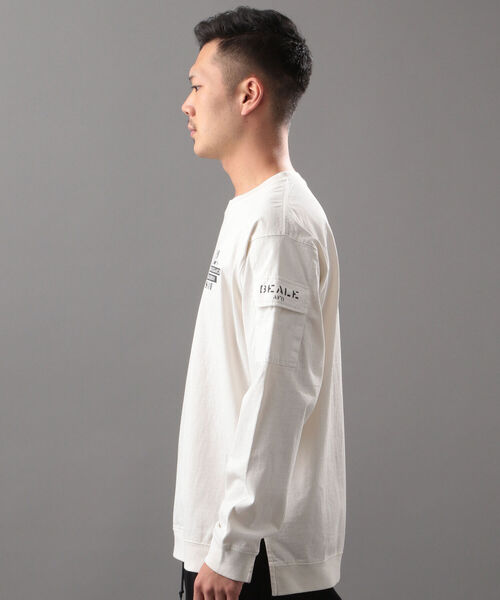 AVIREX（アヴィレックス）の「フェイドウォッシュ ファティーグ 長袖 Tシャツ / LS FADE WASH FATIGUE T-SHIRT / アヴィレックス / AVIREX（Tシャツ/カットソー・メンズ・ブラック/オフホワイト/ブラウン系カモフラージュ/オリーブ・MEDIUM/LARGE/X-LARGE/XX-LARGE）」の11枚目の写真