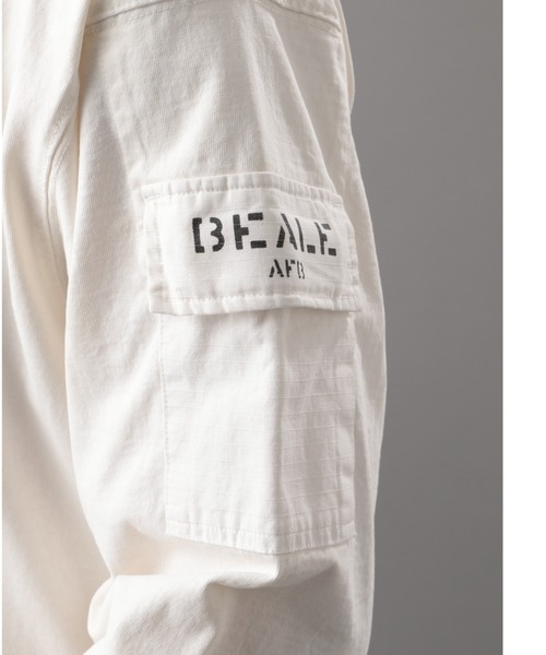 AVIREX（アヴィレックス）の「フェイドウォッシュ ファティーグ 長袖 Tシャツ / LS FADE WASH FATIGUE T-SHIRT / アヴィレックス / AVIREX（Tシャツ/カットソー・メンズ・ブラック/オフホワイト/ブラウン系カモフラージュ/オリーブ・MEDIUM/LARGE/X-LARGE/XX-LARGE）」の9枚目の写真