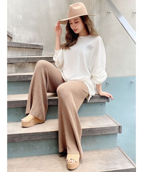 GYDA（ジェイダ）の「VAQUERO AMIGOSドルマンスウェットトップス（スウェット・レディース・オフホワイト/カーキ/ピンク/キャメル/ブラック・FREE）」の9枚目の写真