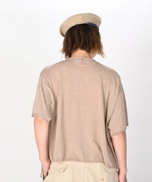 45R レースdeニットソーTシャツ フリル ネイビー 45R】カットソー｜1977年創業、日本の服。丈夫で長持ち、気持ち