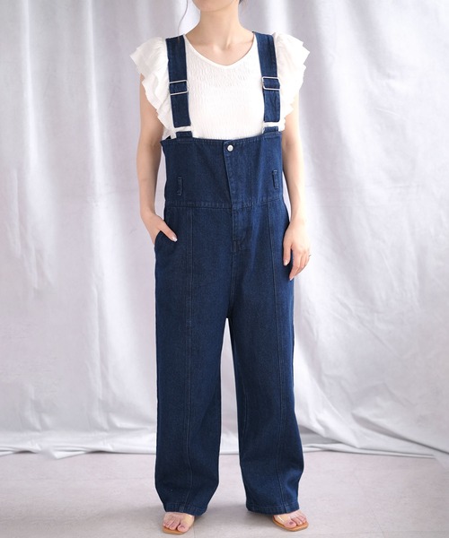 ＡＮＤＪ（アンドジェイ）の「ワッシャー加工ダブルフリルノースリーブトップス（Tシャツ/カットソー・レディース・オフホワイト/ピンク/グレイッシュベージュ/ブラック・M）」の9枚目の写真