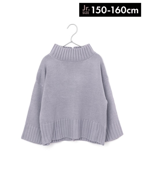 MAKE YOUR DAY（メイクユアデイ）の「バックスリットハイネックセーター■150.160cm（ニット/セーター・キッズ・ブラウン/アイボリー/ライトパープル・150/160）」の3枚目の写真