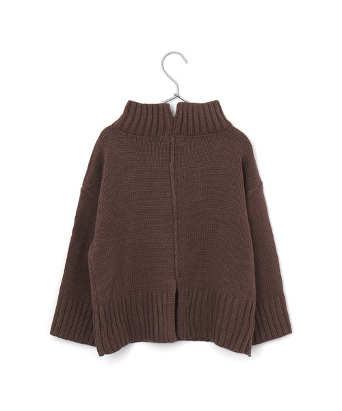 MAKE YOUR DAY（メイクユアデイ）の「バックスリットハイネックセーター■150.160cm（ニット/セーター・キッズ・ブラウン/アイボリー/ライトパープル・150/160）」の4枚目の写真