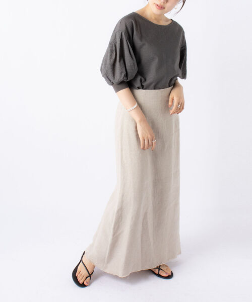 NOLLEY’S（ノーリーズ）の「ミラクルウェーブ5分袖ブラウス（シャツ/ブラウス・レディース・ホワイト系その他4/ブラック/ブルー系その他7/ライトグリーン/ラベンダー/ベビーピンク/サックスブルー/チャコールグレー・38）」の19枚目の写真