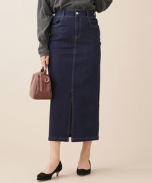 WEB限定/ハイウエストタイトデニムスカート