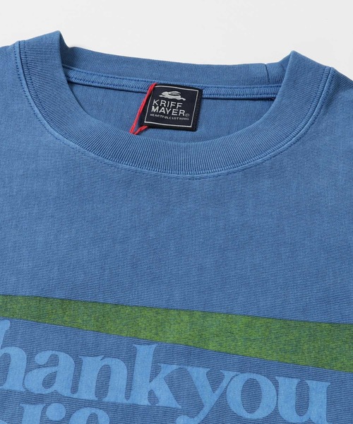 KRIFF MAYER（クリフメイヤー）の「ヘビー天竺プリントロンTEE(THANK)（Tシャツ/カットソー・メンズ・オフホワイト/ライトブルー/チャコール・MEDIUM/LARGE/X-LARGE）」の15枚目の写真