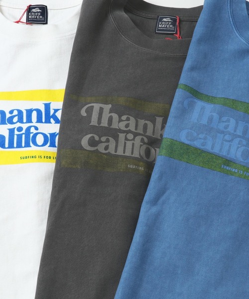 KRIFF MAYER（クリフメイヤー）の「ヘビー天竺プリントロンTEE(THANK)（Tシャツ/カットソー・メンズ・オフホワイト/ライトブルー/チャコール・MEDIUM/LARGE/X-LARGE）」の9枚目の写真