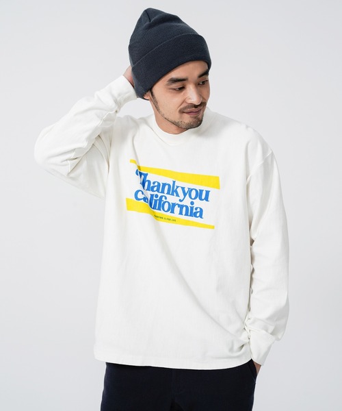 KRIFF MAYER（クリフメイヤー）の「ヘビー天竺プリントロンTEE(THANK)（Tシャツ/カットソー・メンズ・オフホワイト/ライトブルー/チャコール・MEDIUM/LARGE/X-LARGE）」の8枚目の写真