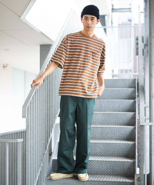 Dickies（ディッキーズ）の「∴WEGO/別注 Dickiesダブルニーワークパンツ（カーゴパンツ・メンズ・ダークグリーン/ベージュ/ワイン・MEDIUM/LARGE）」の9枚目の写真
