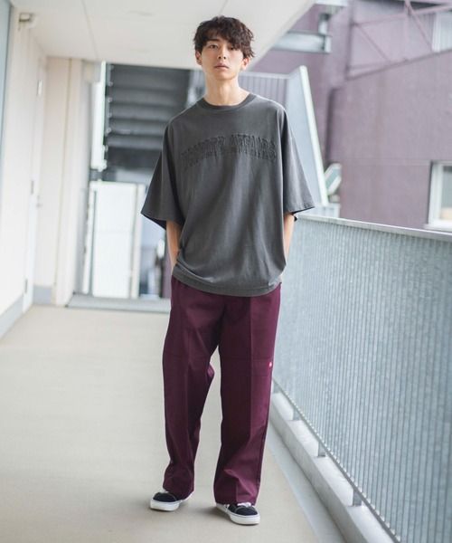 Dickies（ディッキーズ）の「∴WEGO/別注 Dickiesダブルニーワークパンツ（カーゴパンツ・メンズ・ダークグリーン/ベージュ/ワイン・MEDIUM/LARGE）」の10枚目の写真