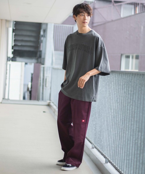 Dickies（ディッキーズ）の「∴WEGO/別注 Dickiesダブルニーワークパンツ（カーゴパンツ・メンズ・ダークグリーン/ベージュ/ワイン・MEDIUM/LARGE）」の11枚目の写真