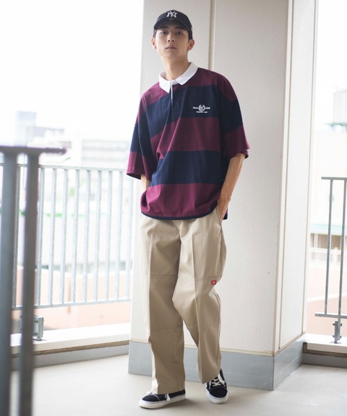Dickies（ディッキーズ）の「∴WEGO/別注 Dickiesダブルニーワークパンツ（カーゴパンツ・メンズ・ダークグリーン/ベージュ/ワイン・MEDIUM/LARGE）」の5枚目の写真