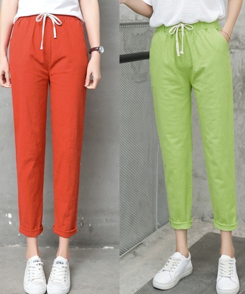 SFW(エスエフダブリュー)の「綿麻 ストレートパンツ(その他パンツ・レディース・ホワイト/ライトグレー/ライトブルー/ブラック/ベージュ/ネイビー/ライム/グリーン/テラコッタ・LL)」の13枚目の写真