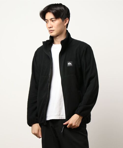Quiksilver（クイックシルバー）の「QS ZIP/クイックシルバージップアップスタンドカラーフリース（その他トップス・メンズ・ブラック/ブルー・MEDIUM/LARGE）」の2枚目の写真