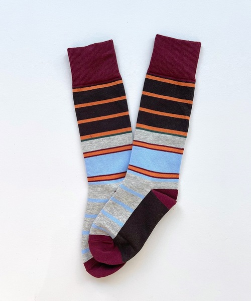 SANSeLF(サンセルフ)の「【SANSeLF】design socks sana21a003(ソックス/靴下・レディース・ライトブルー/レッド/イエロー/グリーン/ワインレッド・FREE)」の5枚目の写真