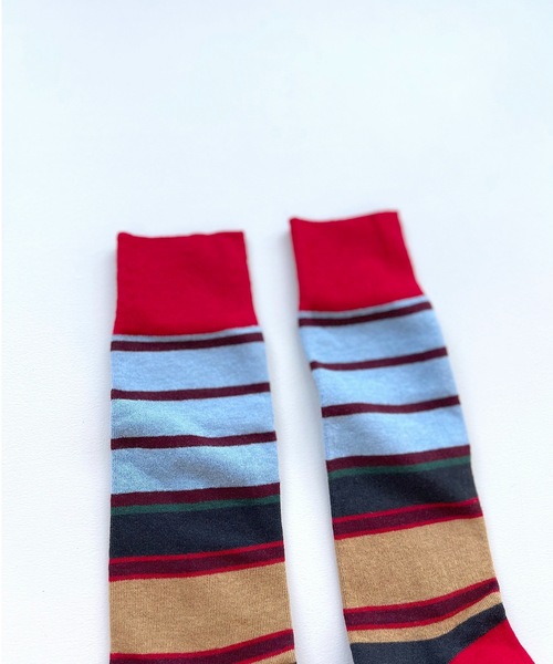 SANSeLF(サンセルフ)の「【SANSeLF】design socks sana21a003(ソックス/靴下・レディース・ライトブルー/レッド/イエロー/グリーン/ワインレッド・FREE)」の6枚目の写真
