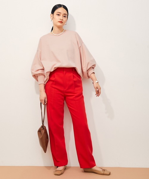 ADAM ET ROPE'(アダムエロペ)の「コクーン裏毛プルオーバー(Tシャツ/カットソー・レディース・ブラック/ダークブラウン/クリーム/ピンク系その他2・FREE)」の8枚目の写真