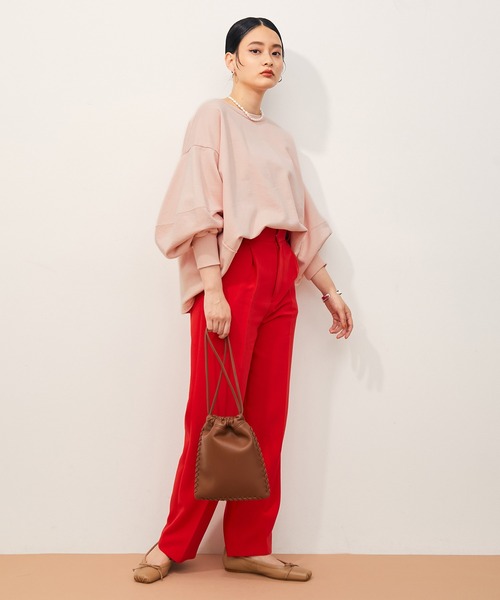 ADAM ET ROPE'(アダムエロペ)の「コクーン裏毛プルオーバー(Tシャツ/カットソー・レディース・ブラック/ダークブラウン/クリーム/ピンク系その他2・FREE)」の21枚目の写真