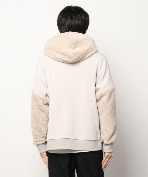 OURET（オーレット）の「ヴィンテージ裏毛×フリースファー スラッシュポケットリブＺＩＰフーディ（パーカー・メンズ・ブラック/グレイッシュベージュ・1/2/3）」の12枚目の写真