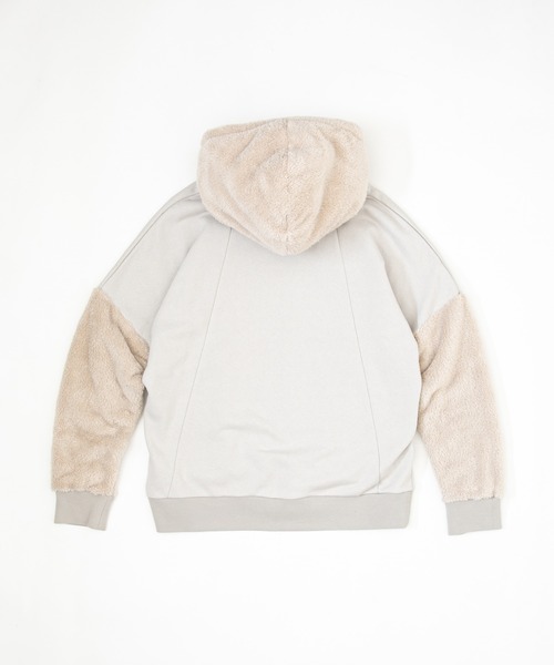OURET（オーレット）の「ヴィンテージ裏毛×フリースファー スラッシュポケットリブＺＩＰフーディ（パーカー・メンズ・ブラック/グレイッシュベージュ・1/2/3）」の13枚目の写真