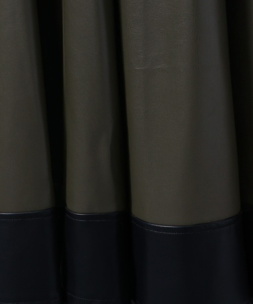 HARE（ハレ）の「サーキュラーレザースカート(HARE)（スカート・レディース・ブラック/カーキ・FREE）」の5枚目の写真