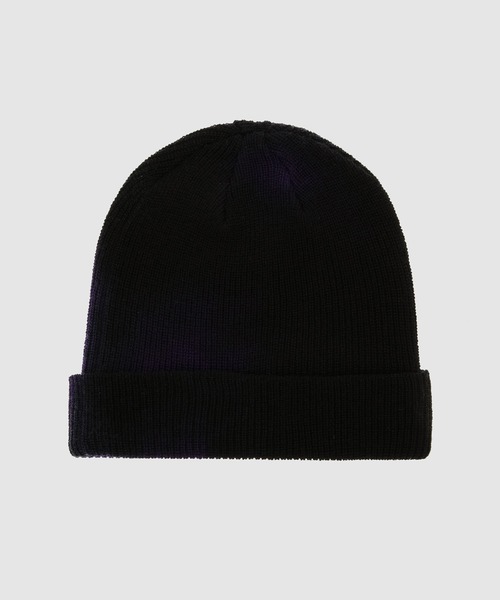 Feng Chen Wang(フェン・チェン・ワン)の「NATURAL DYE WOOLLY HAT(ニットキャップ/ビーニー・メンズ・ブラック×パープル・ONESIZE)」の2枚目の写真