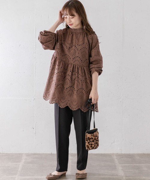 URBAN RESEARCH Sonny Label（アーバンリサーチサニーレーベル）の「ハイウエストテーパードカラーパンツ（その他パンツ・レディース・ブラック/ミント/ピンク・36/38）」の7枚目の写真