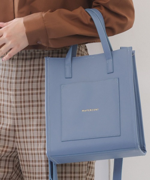 Me%（ミィパーセント）の「スクエアパイピングショルダー（ショルダーバッグ・レディース・ブラック/ダークブラウン/ベージュ/サックスブルー/イエロー・FREE）」の5枚目の写真