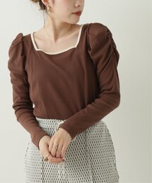 RAY CASSIN（レイカズン）の「配色パイピングパワショルプルオーバー（Tシャツ/カットソー）」