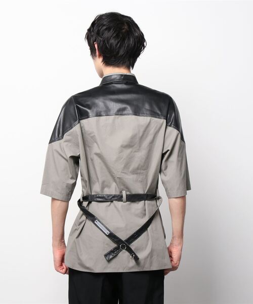 STUDIOUS SELECT(ステュディオスセレクト)の「【NULABEL CM1YOK42】TWO TONE SHIRT S/S(シャツ/ブラウス・メンズ・グレー/ブラック・MEDIUM/SMALL/S/M)」の3枚目の写真