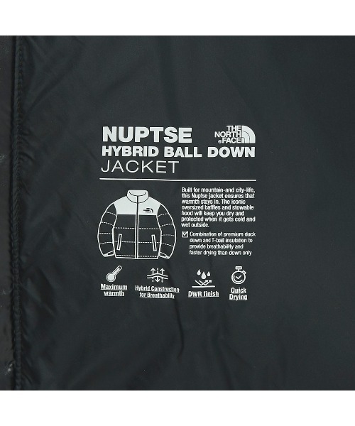 THE NORTH FACE(ザノースフェイス)の「THE NORTH FACE / NUPTSE HYBRID BALL DOWN JACKET/ヌプシ ハイブリッド ボールダウンジャケット/NJ1DN60(ダウンジャケット/コート・レディース・ブラック・M/XL/L/S)」の10枚目の写真