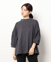 Samansa Mos2 | スタンドネックヨーク切替カットソー(Tシャツ/カットソー)