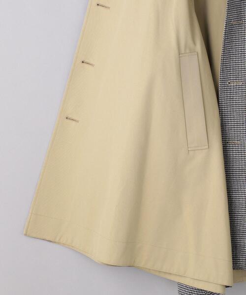 美品▲定価7万▲TICCA ティッカ//リバーシブルステンカラーコート▲ベージュ リバーシブルステンカラーショートコート/TBBA-004