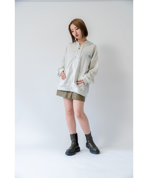 DEVICE(デバイス)の「オーバーサイズ ルーズデザイン フーディ スウェット パーカー(パーカー・レディース・ブラック/グレー/ベージュ・FREE)」の19枚目の写真