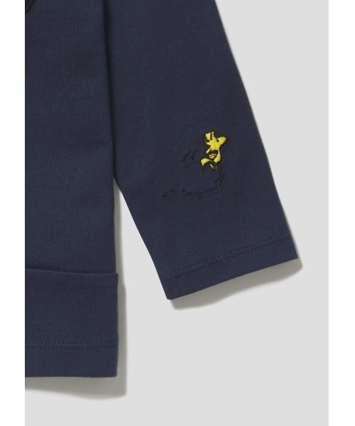 Design Tshirts Store graniph（デザイン　ティーシャツ　ストア　グラニフ）の「オバケ(ピーナッツ)｜ベビー長袖Tシャツ（Tシャツ/カットソー・キッズ・ネイビー・90/80）」の10枚目の写真