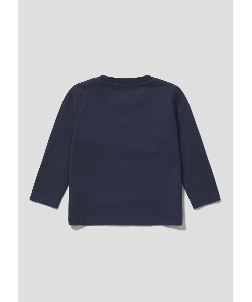 Design Tshirts Store graniph（デザイン　ティーシャツ　ストア　グラニフ）の「オバケ(ピーナッツ)｜ベビー長袖Tシャツ（Tシャツ/カットソー・キッズ・ネイビー・90/80）」の2枚目の写真