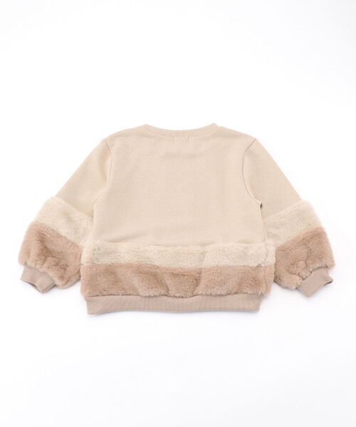 COMME CA ISM（コムサイズム）の「フェイクファー　トレーナー（スウェット・キッズ・ベージュ/モカ・110cm/100cm/120cm/130cm/140cm/150cm）」の11枚目の写真