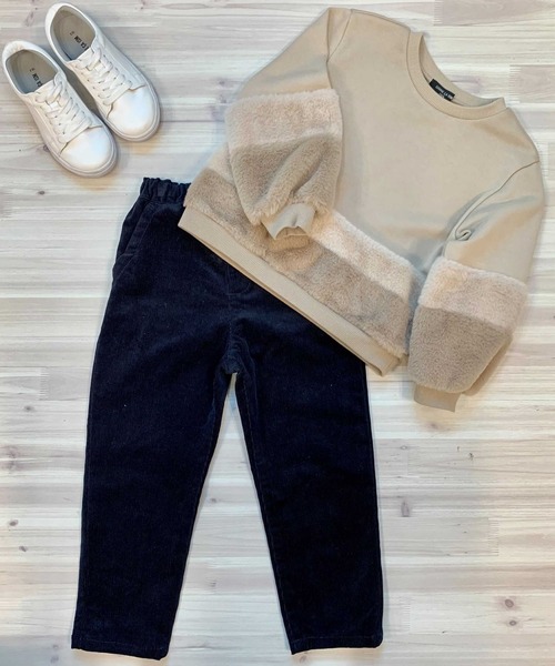 COMME CA ISM（コムサイズム）の「フェイクファー　トレーナー（スウェット・キッズ・ベージュ/モカ・110cm/100cm/120cm/130cm/140cm/150cm）」の15枚目の写真