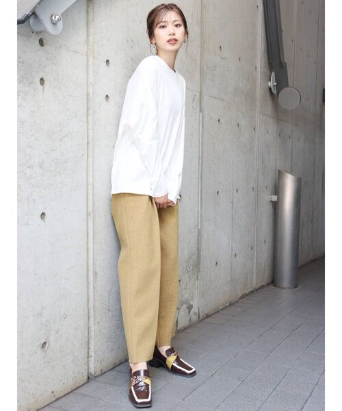 MURUA（ムルーア）の「ルーズシルエットロングスリーブTee（Tシャツ/カットソー・レディース・ホワイト/ダークグレー/モカ・FREE）」の15枚目の写真