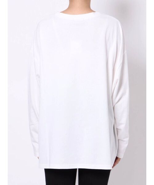 MURUA（ムルーア）の「ルーズシルエットロングスリーブTee（Tシャツ/カットソー・レディース・ホワイト/ダークグレー/モカ・FREE）」の8枚目の写真