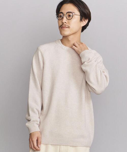 BEAUTY&YOUTH UNITED ARROWS（ビューティーアンドユースユナイテッドアローズ）の「BY スーパージーロン ウール ニット（ニット/セーター・メンズ・ライトグレー/ダークグリーン/ブラウン/ナチュラル/ホワイト・S/M/L/XL）」の4枚目の写真