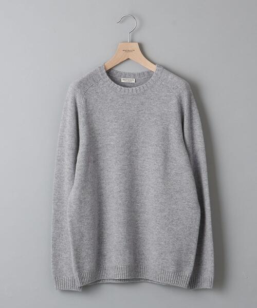 BEAUTY&YOUTH UNITED ARROWS（ビューティーアンドユースユナイテッドアローズ）の「BY スーパージーロン ウール ニット（ニット/セーター・メンズ・ライトグレー/ダークグリーン/ブラウン/ナチュラル/ホワイト・S/M/L/XL）」の12枚目の写真