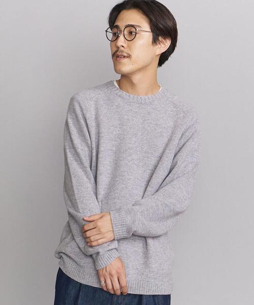 BEAUTY&YOUTH UNITED ARROWS（ビューティーアンドユースユナイテッドアローズ）の「BY スーパージーロン ウール ニット（ニット/セーター・メンズ・ライトグレー/ダークグリーン/ブラウン/ナチュラル/ホワイト・S/M/L/XL）」の8枚目の写真