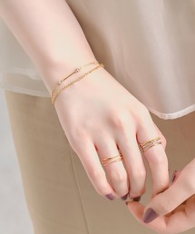 Phoebe | 2ラインスキップビジューブレスレット(ブレスレット)