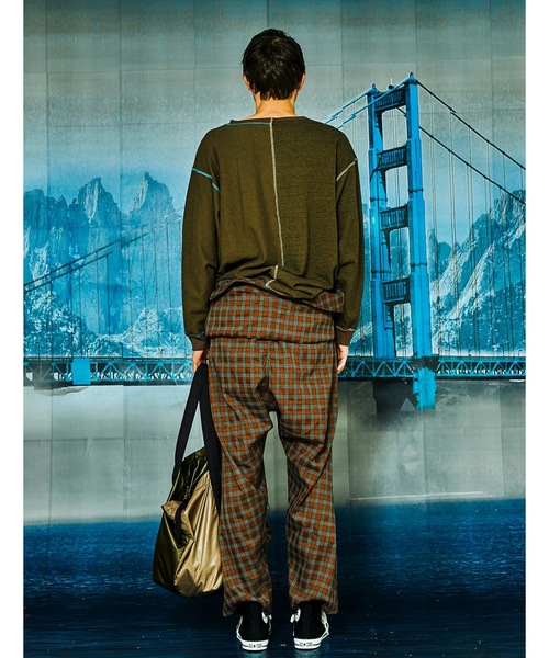 AlexanderLeeChang（アレキサンダーリーチャン）の「CHECK ALL IN ONE 21（サロペット/オーバーオール・メンズ・ブラウン/ブルー/バーガンディー・2/3）」の10枚目の写真