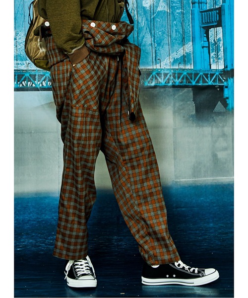 AlexanderLeeChang（アレキサンダーリーチャン）の「CHECK ALL IN ONE 21（サロペット/オーバーオール・メンズ・ブラウン/ブルー/バーガンディー・2/3）」の20枚目の写真