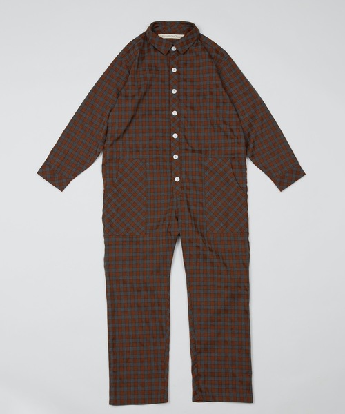 AlexanderLeeChang（アレキサンダーリーチャン）の「CHECK ALL IN ONE 21（サロペット/オーバーオール・メンズ・ブラウン/ブルー/バーガンディー・2/3）」の5枚目の写真