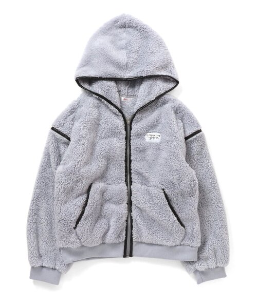 algy（アルジー）の「パイピングボアパーカー（パーカー・キッズ・アイボリー/ベージュ/サックスブルー・MEDIUM/XX-SMALL/X-SMALL/XXX-SMALL/SMALL）」の3枚目の写真